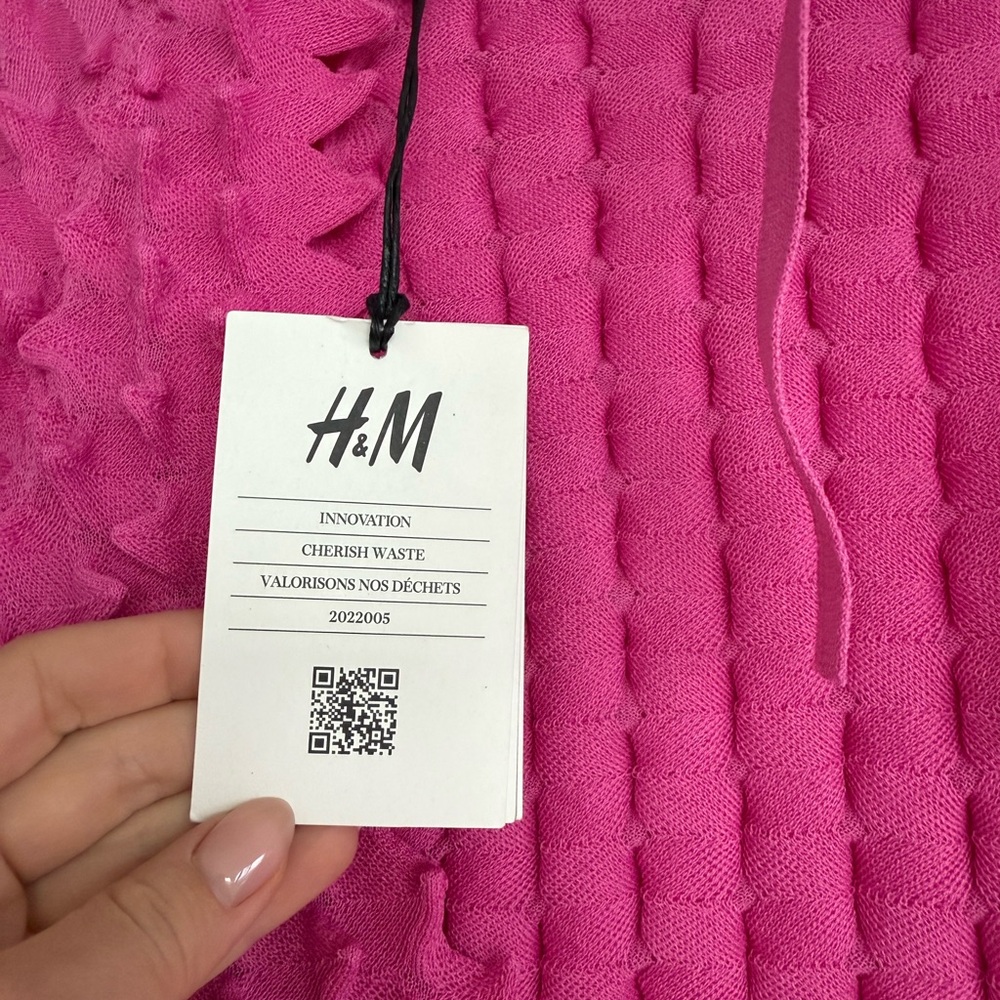 Pink Textured Women's Dress. H&M limited. New. Size S - Picture 13 of 15
